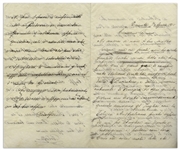 Rudolph Valentino Autograph Letter Twice-Signed With His Real Name Rodolfo, as a 15-Year Old -- ''...I don't do anything except go to the Cafe-Chantant and have fun with the singers...''